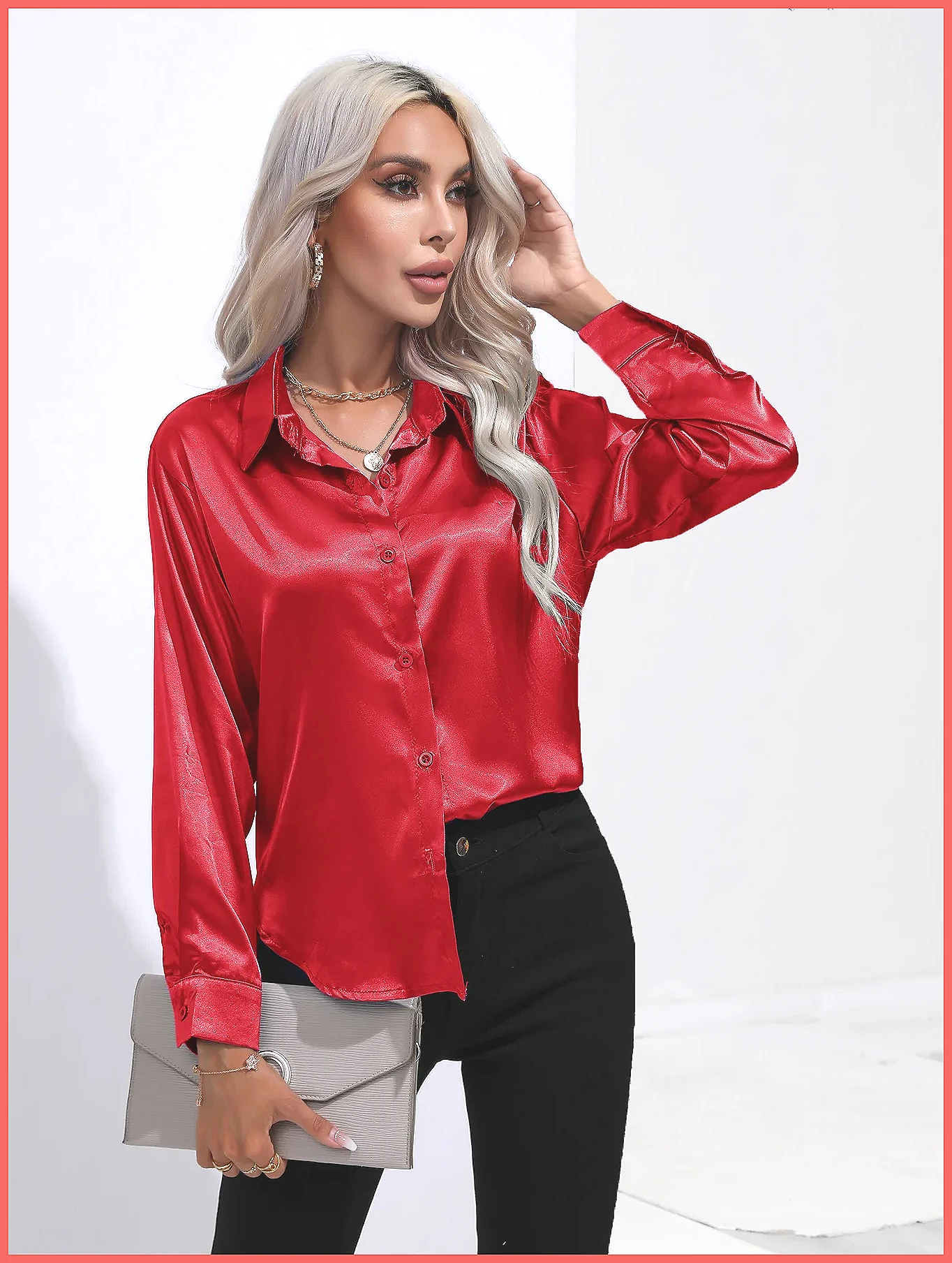 Shirts - Camicia in Raso Primavera-Estate 2025 per