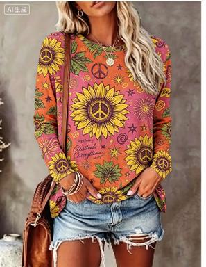 T-Shirts - Maglietta a Maniche Lunghe da Donna