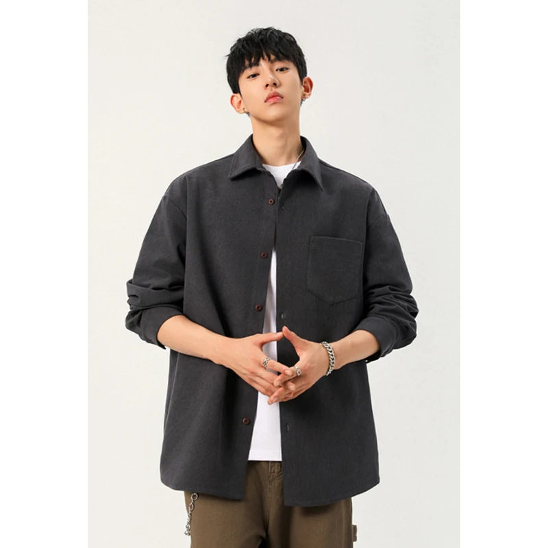Corduroy Button Up Shirt Men - Camicia da uomo in velluto a