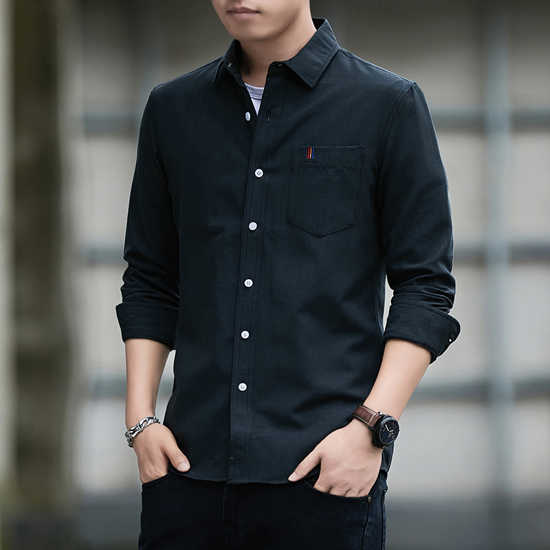 Mens Linen Shirt Long Sleeve - Giacca sportiva a maniche lunghe Camicie