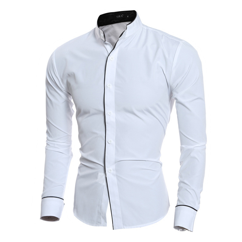 Camicie da uomo slim fit a tin - Mandarin Collar Formal Shirt Slim Fit recensione e prezzo