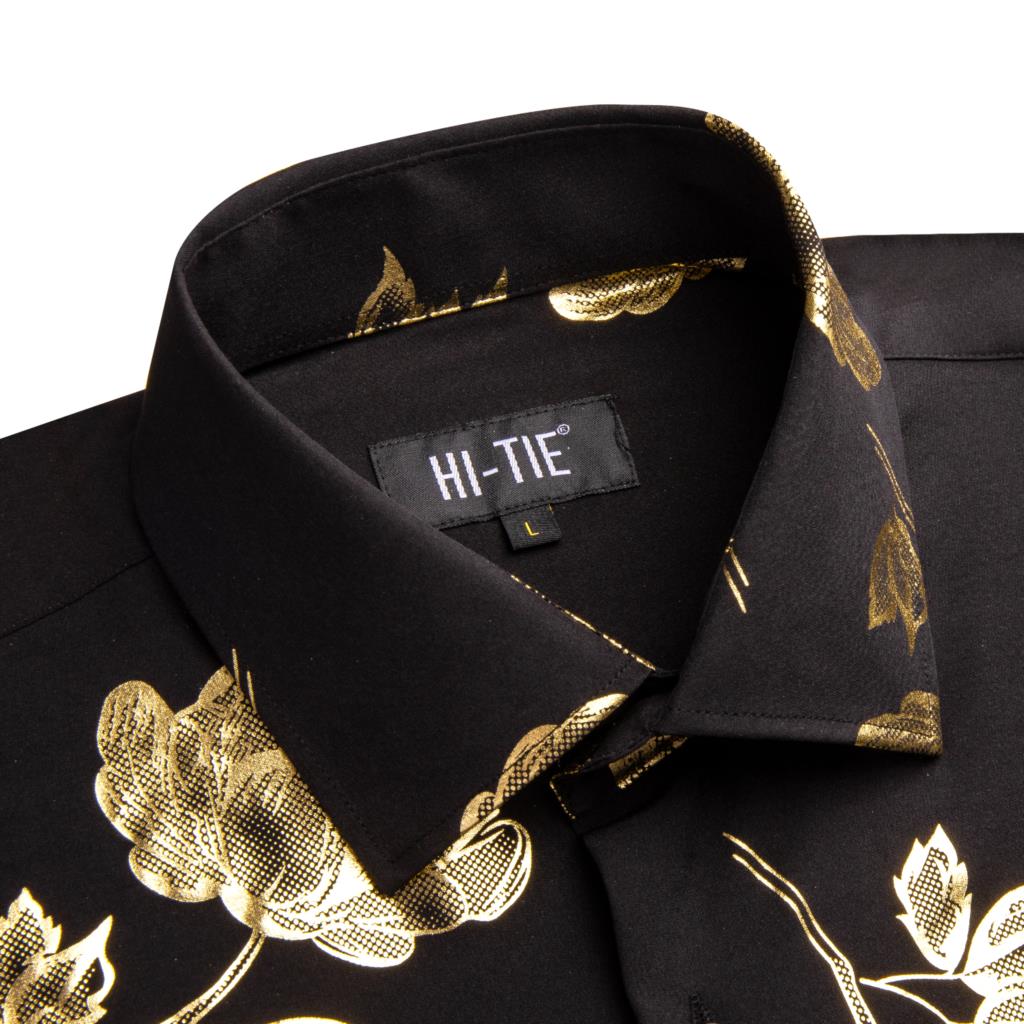 Camicie da uomo in seta oro ne - Mens Satin Silk Dress Shirt recensione e prezzo