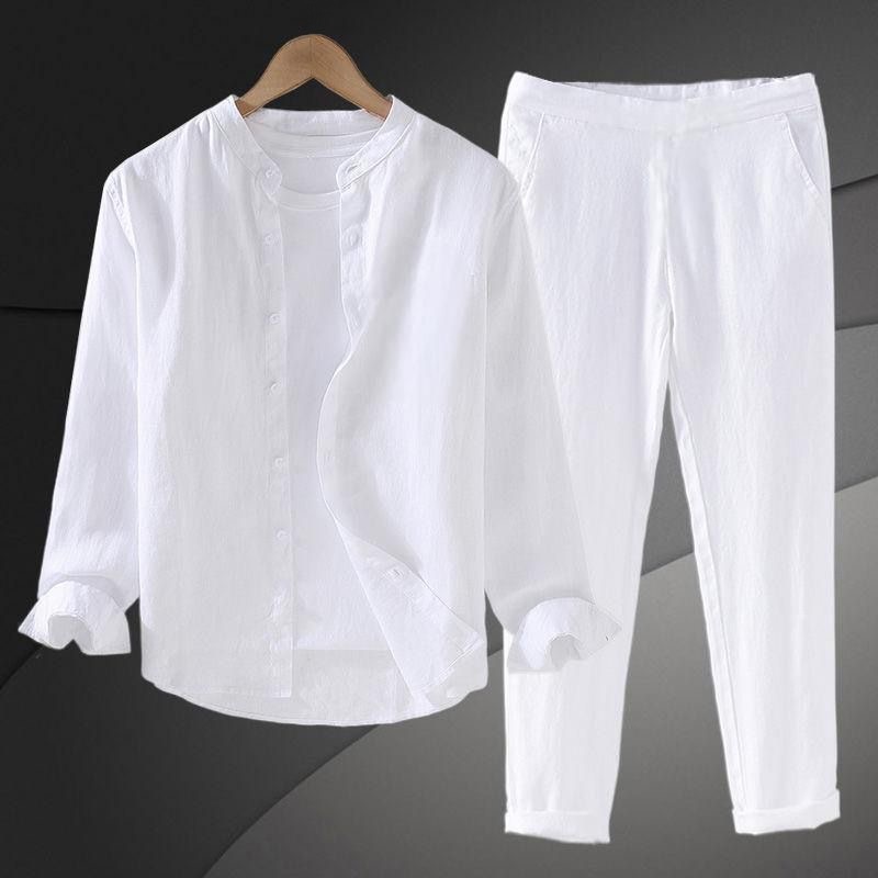 Set Camicia e Pantaloncini Leg - Mens Linen Shirt Long Sleeve recensione e prezzo