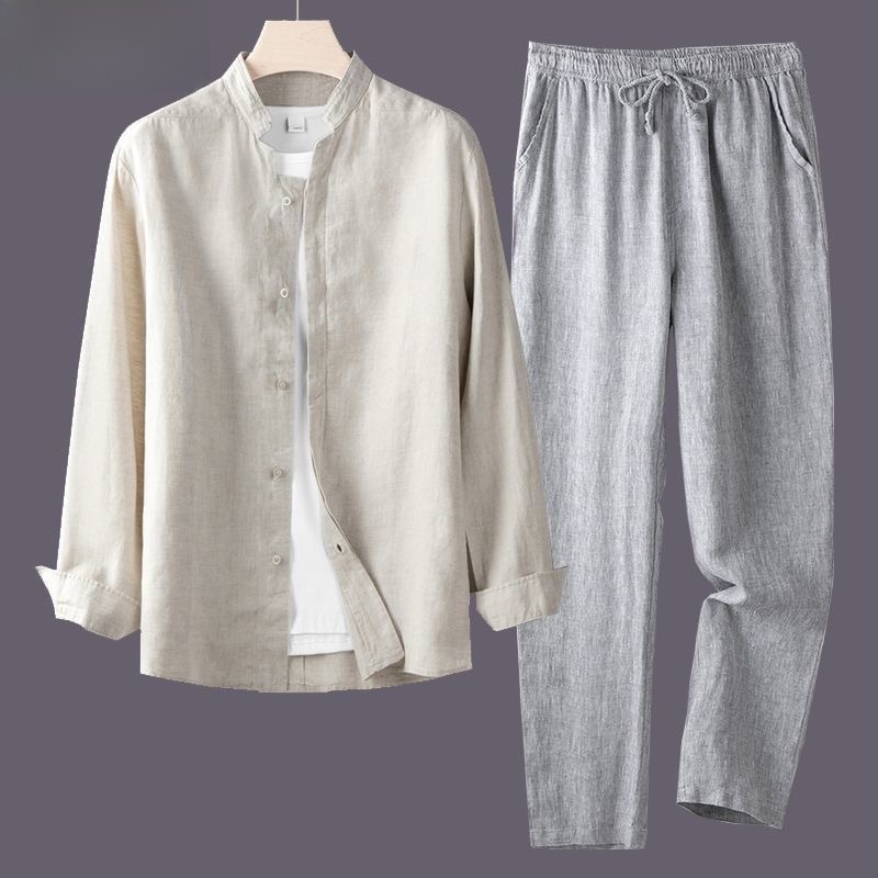 Set Camicia e Pantaloncini Leg - Mens Linen Shirt Long Sleeve recensione e prezzo