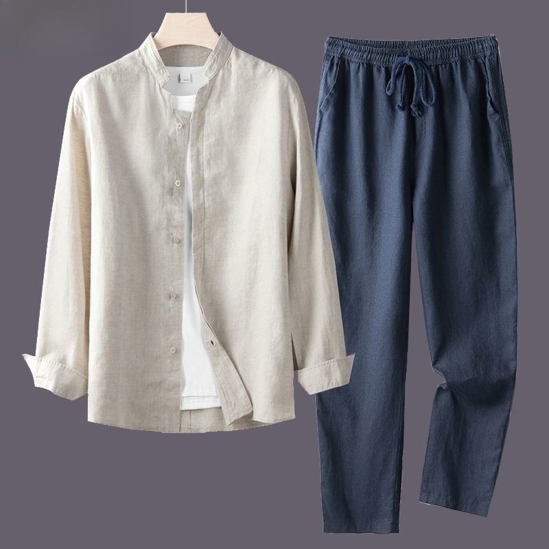 Set Camicia e Pantaloncini Leg - Mens Linen Shirt Long Sleeve recensione e prezzo