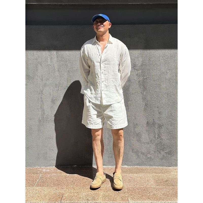 Set Estivo di Lusso Leggero pe - Mens Linen Shirt Long Sleeve recensione e prezzo