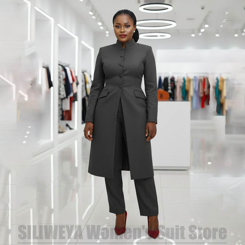 Completo Due Pezzi da Donna El - Mandarin Collar Formal Shirt Slim Fit recensione e prezzo