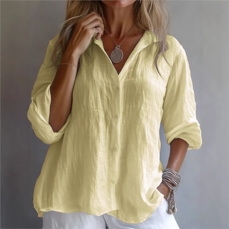 Lino di colore solido Sexy sco - Mens Linen Shirt Long Sleeve recensione e prezzo