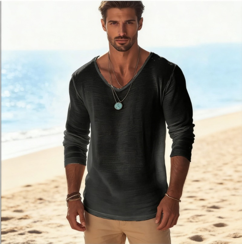 Maglietta Casual da Uomo a Man - Mens Linen Shirt Long Sleeve recensione e prezzo