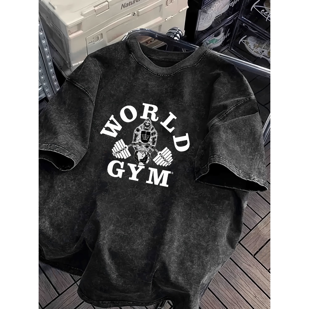 T-Shirt World Gym Gorilla Lift - Acid Wash Vintage Graphic T Shirt recensione e prezzo