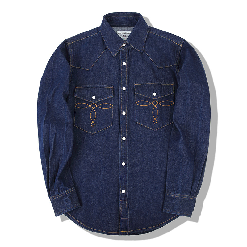 Camicia in Denim Vintage Ameri - Mens Western Denim Pearl Snap Shirt recensione e prezzo