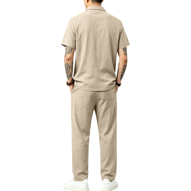 Completo da uomo 2 pezzi: Polo - Mens Linen Shirt Long Sleeve recensione e prezzo