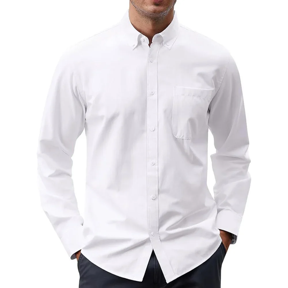 Camicie a maniche lunghe da uo - Oxford Cotton Casual Shirt Business recensione e prezzo